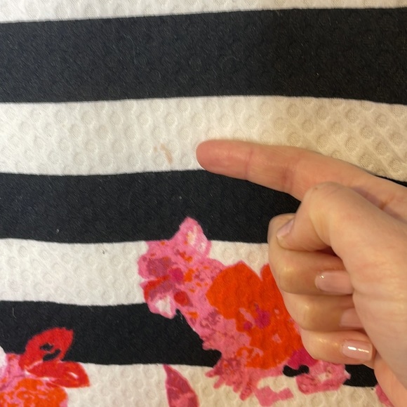 ANTHROPOLOGIE Postmark stripes floral puff sleeve tunic top - Picture 4 of 12